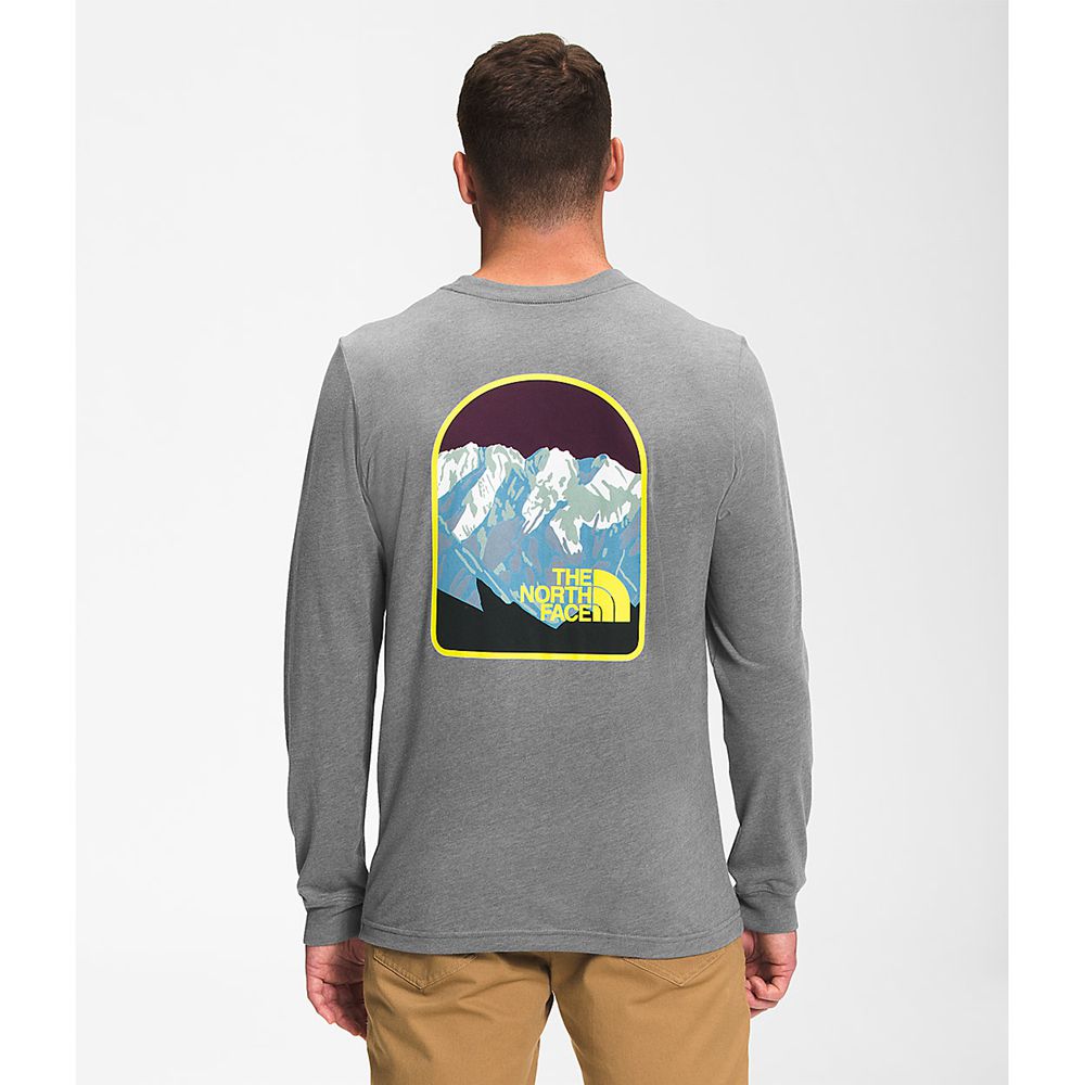 The North Face Long Sleeve Mens Australia - The North Face Long Sleeve Parks Grey (PLT-587213)